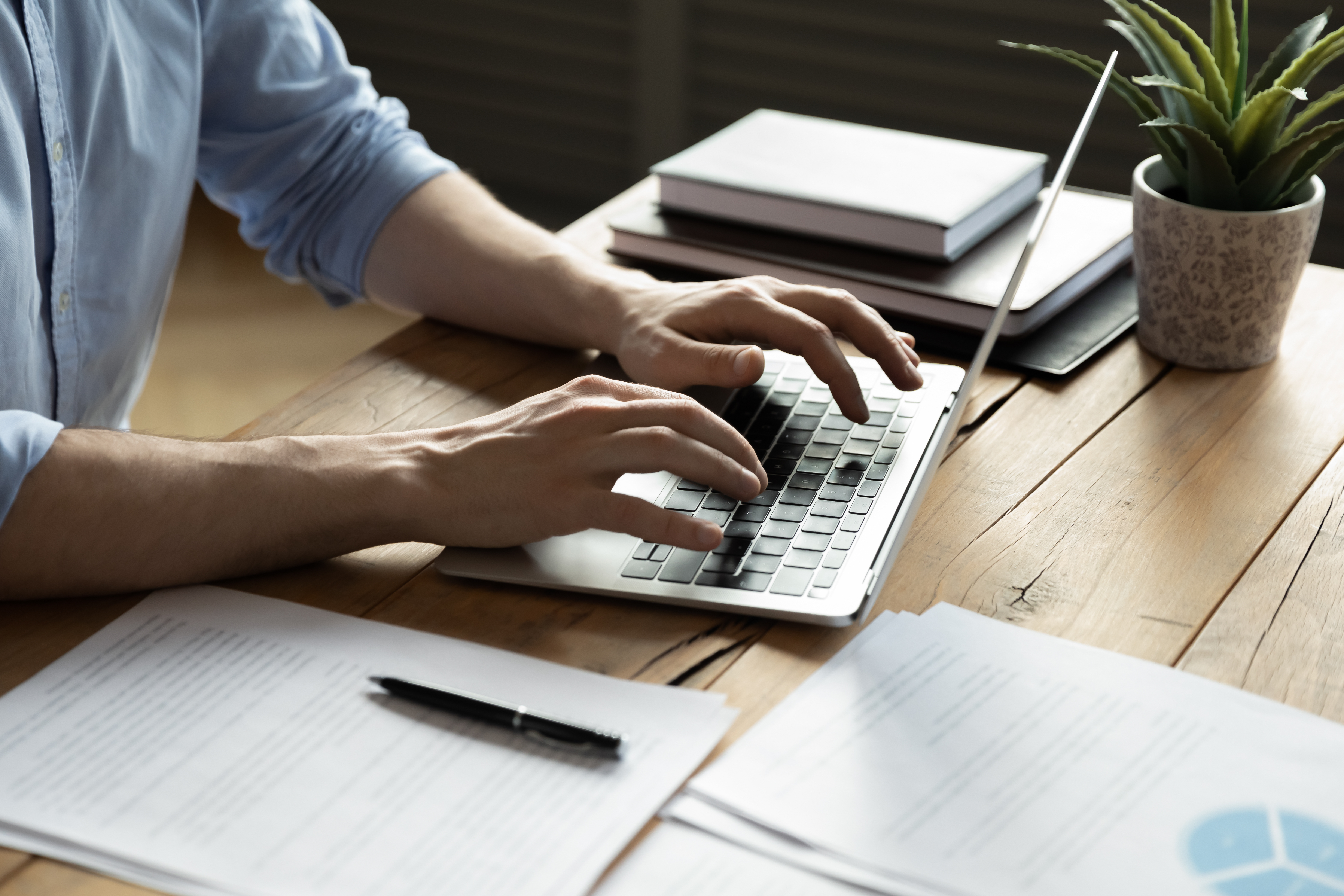 Headley Media colleague working on a lead generation campaign for a client