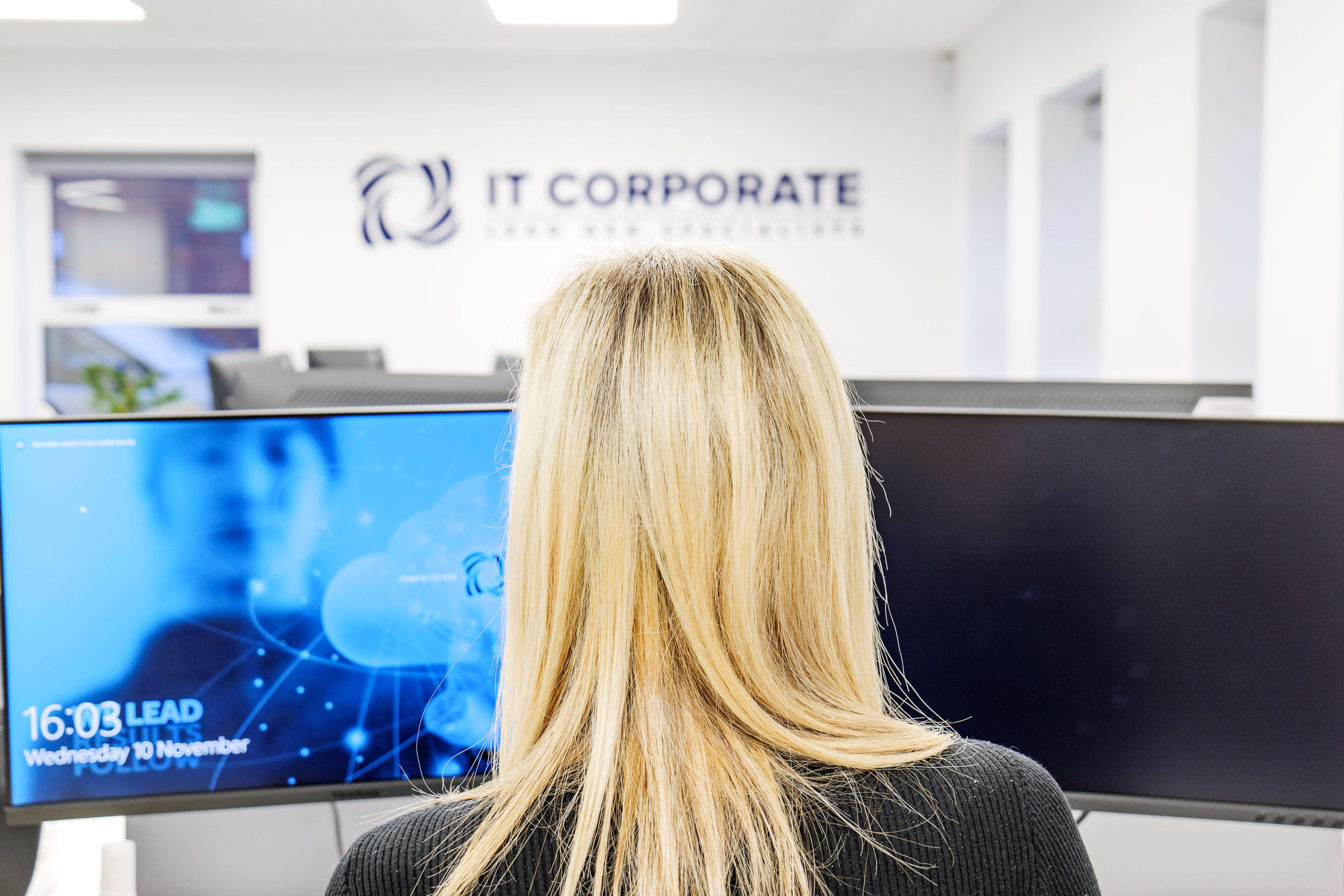 Headley Media colleague working at a desk