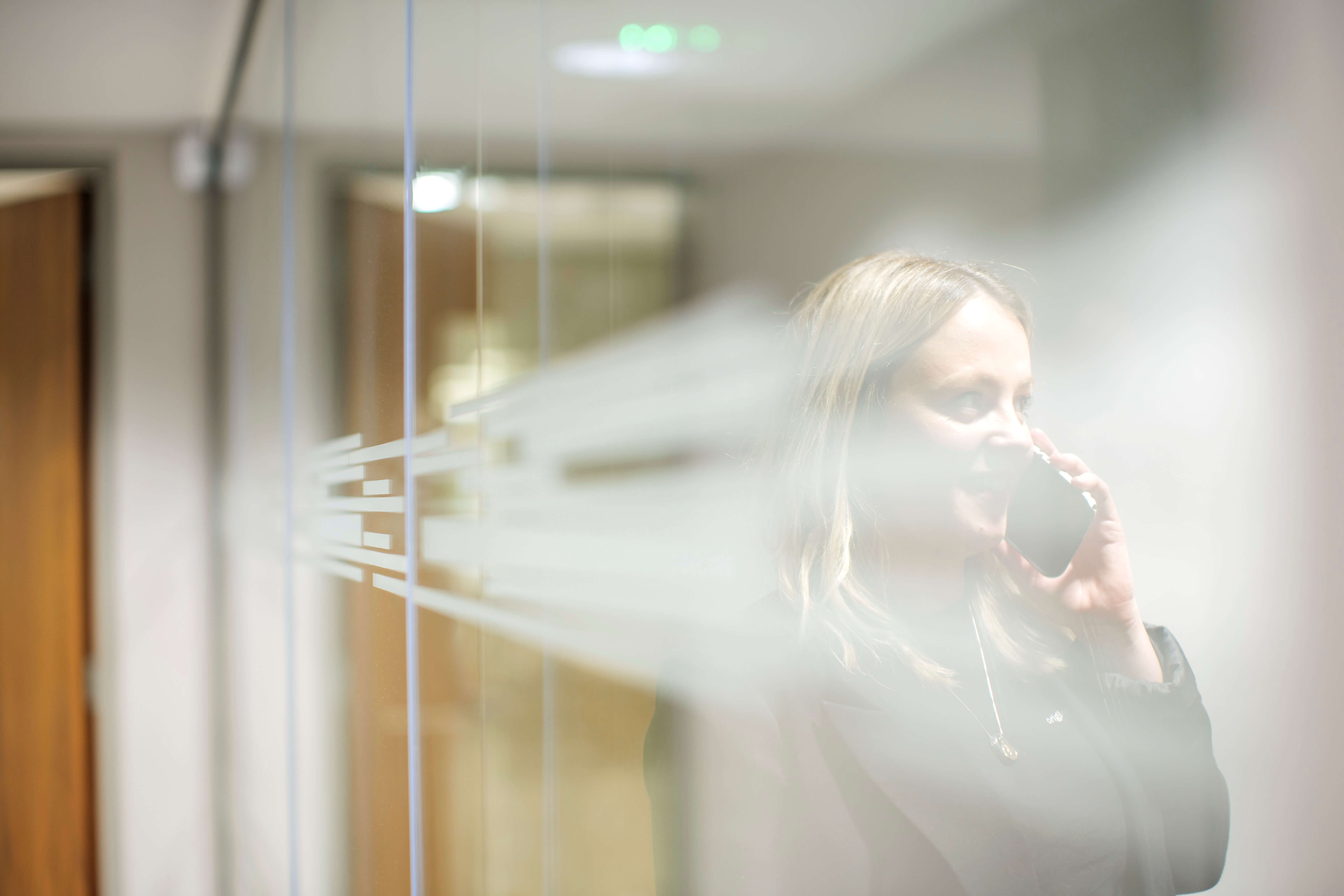 Headley Media colleague on the phone